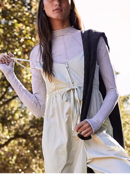 FP Movement by Free People Pants - Immaculate FP Movement Free People Down To Earth Jumpsuit Summer Mist Small S/P